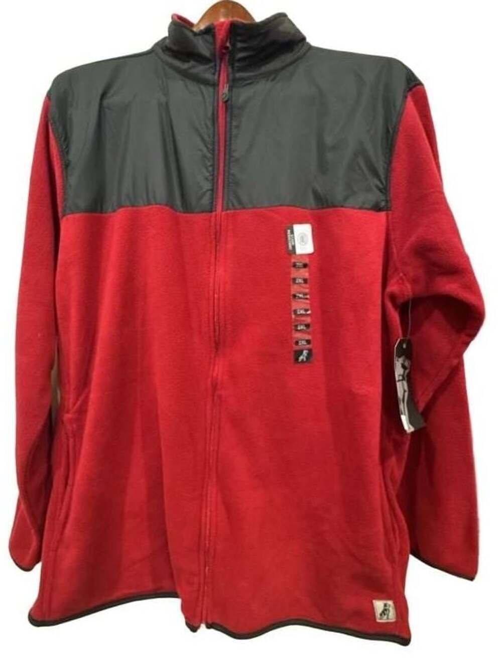 Mack Micro Fleece Zip Up Jacket Size 2XL Dark Red (Maroon)